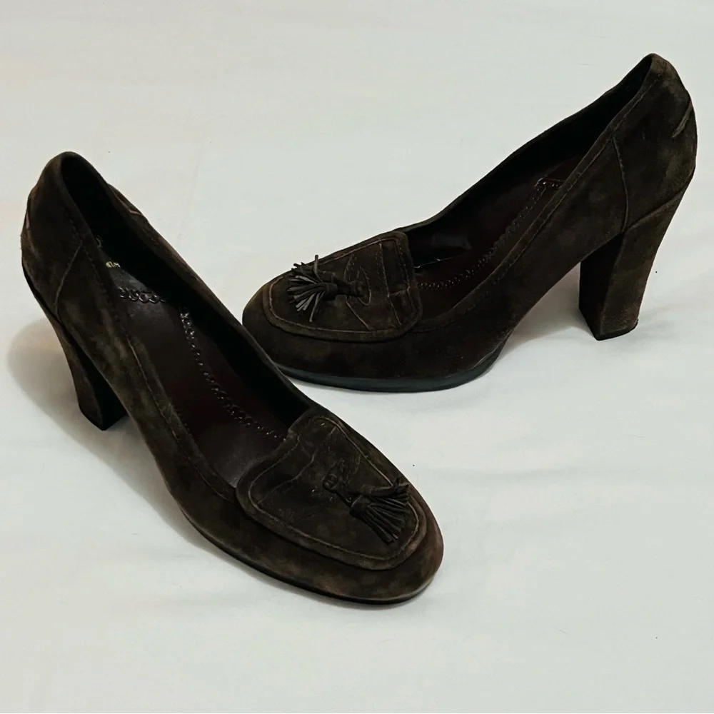 Sam Edelman Boutique Brown Suede Tassel Pumps
